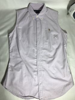 Ralph Lauren Sport size 6 women’s button down sleeveless shirt