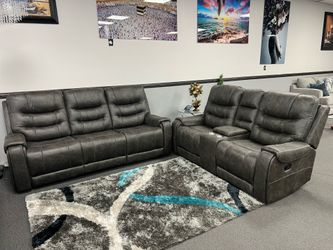 2PC Dark Gray Sofa & Loveseat 🇺🇸Memorial Day Sale🇺🇸