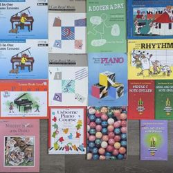 15 Piano Lesson Books for Beginner kids Hal Leonard Bastien Faber Usborne Nursery songs + games