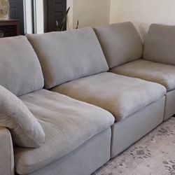 Soka Tender Wabi-Sabi down feather Gray Sofa – 128” 