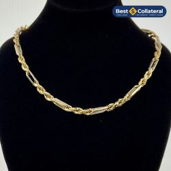 Milano Rope Chain In 14k Gold