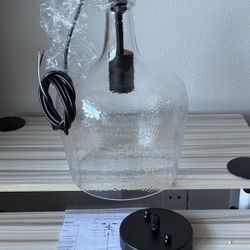 Modern Black Glass Pendant Light, 1-Light Dome Fixture for Kitchen Island or Dining Room, 10” Wide