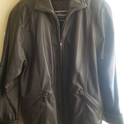 Valerie Stevens Brown Lambskin Leather Jacket Coat Small zip out lining 