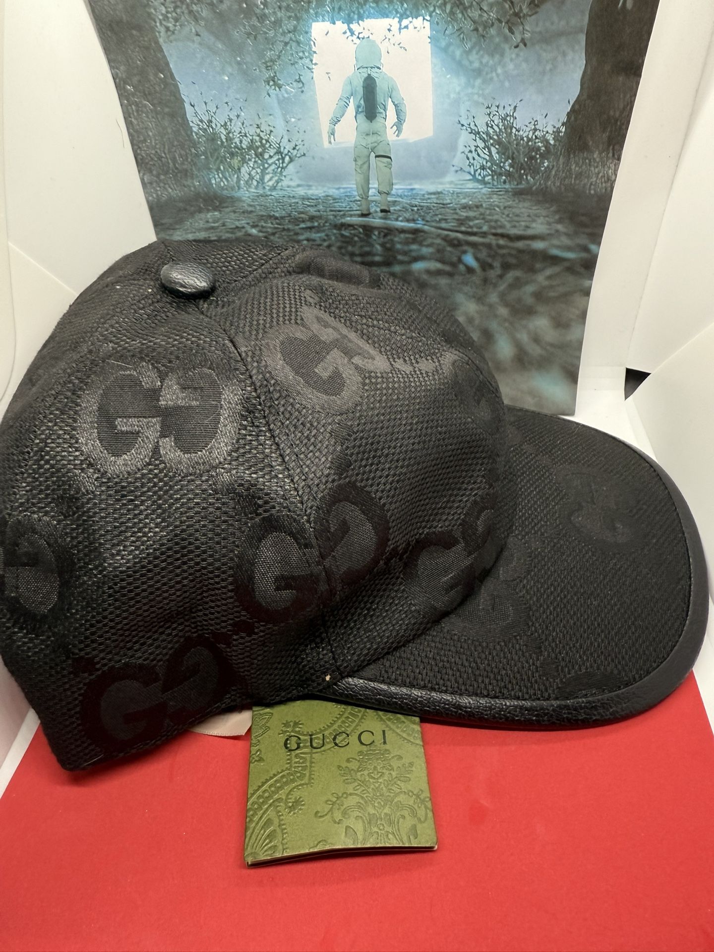 Gucci GG Jacquard Black Hat NWT