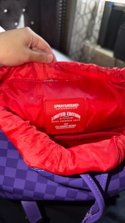 Spray Ground purple limited edition bag