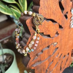 Handcrafted one of a kind gemstone bracelet