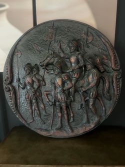Mid-Century Espada 3D Wall Plaque – Spanish Conquistadors & Knights (Signature stamped )