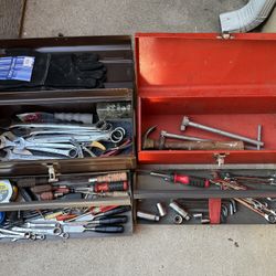 2 Vintage Tool Boxes 
