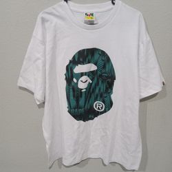 A Bathing Ape Speed Racer Big Ape Head Tee Teal Green 2xl