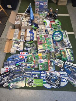 Massive Seattle Seahawks Sports Card and Collectibles Lot