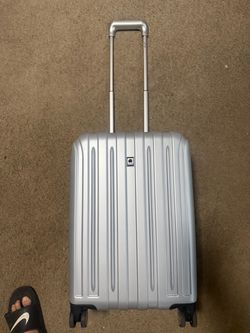 Delsey Silver Hardshell Carry-On Spinner Luggage