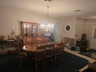 Dinning Room Table, 8 Chairs & China Cabinet