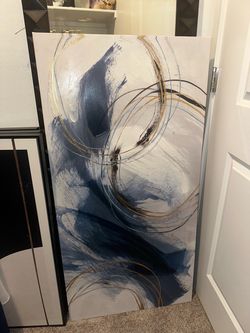 Blue art canvas