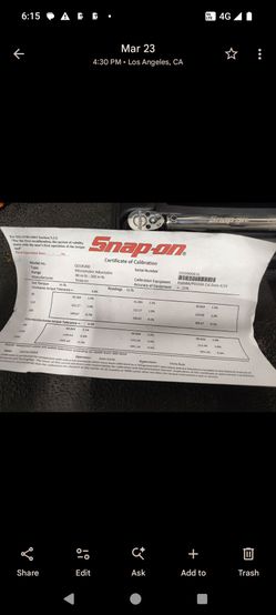 Snap on Tools automotive essentials 1/4" Drive SAE Adjustable Click-Type Fixed Ratchet Torque Wrench (40-200 in-lb)