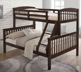 Brand New Dark Cherry Twin over Full Bunk Bed