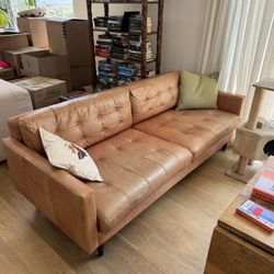 Leather Couch On Curb!