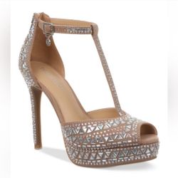 Tan Crystal Heels Thalia Sodi 
