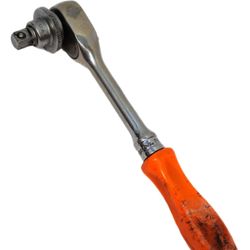 SNAP-ON F836 Ratchet Hard Grip Orange Handle 3/8" Drive with FRS70A hand tool