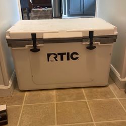 Large White & Gray Rtic Ice Chest