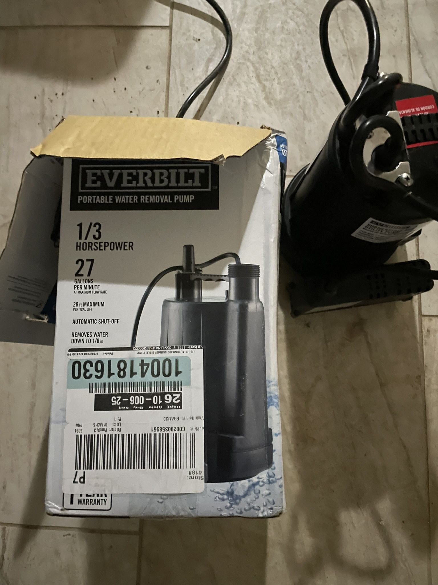 Everbuilt water pump 