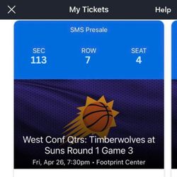 Timberwolves At Suns Tickets | April 26