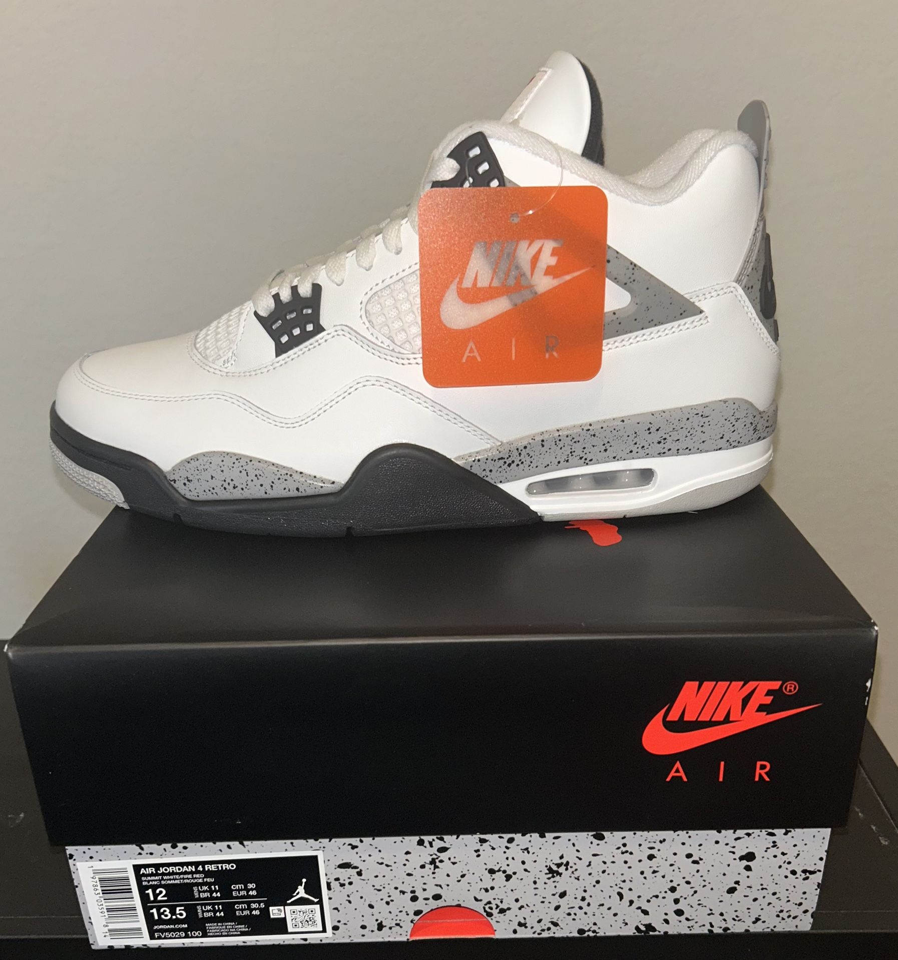 Air Jordan 4 White Cement