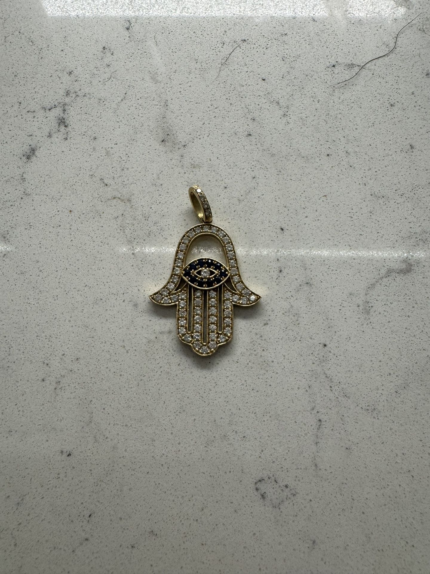 Hasma Hand Diamond Charm Real Gold/Real Diamonds