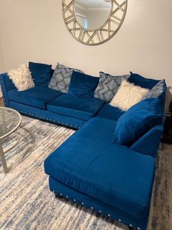 Turquoise Glam couch