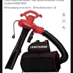 Craftsman 12-Amp Corded Leaf Blower Vacuum & Mulcher brand new