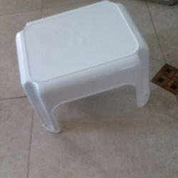 White Plastic Stool