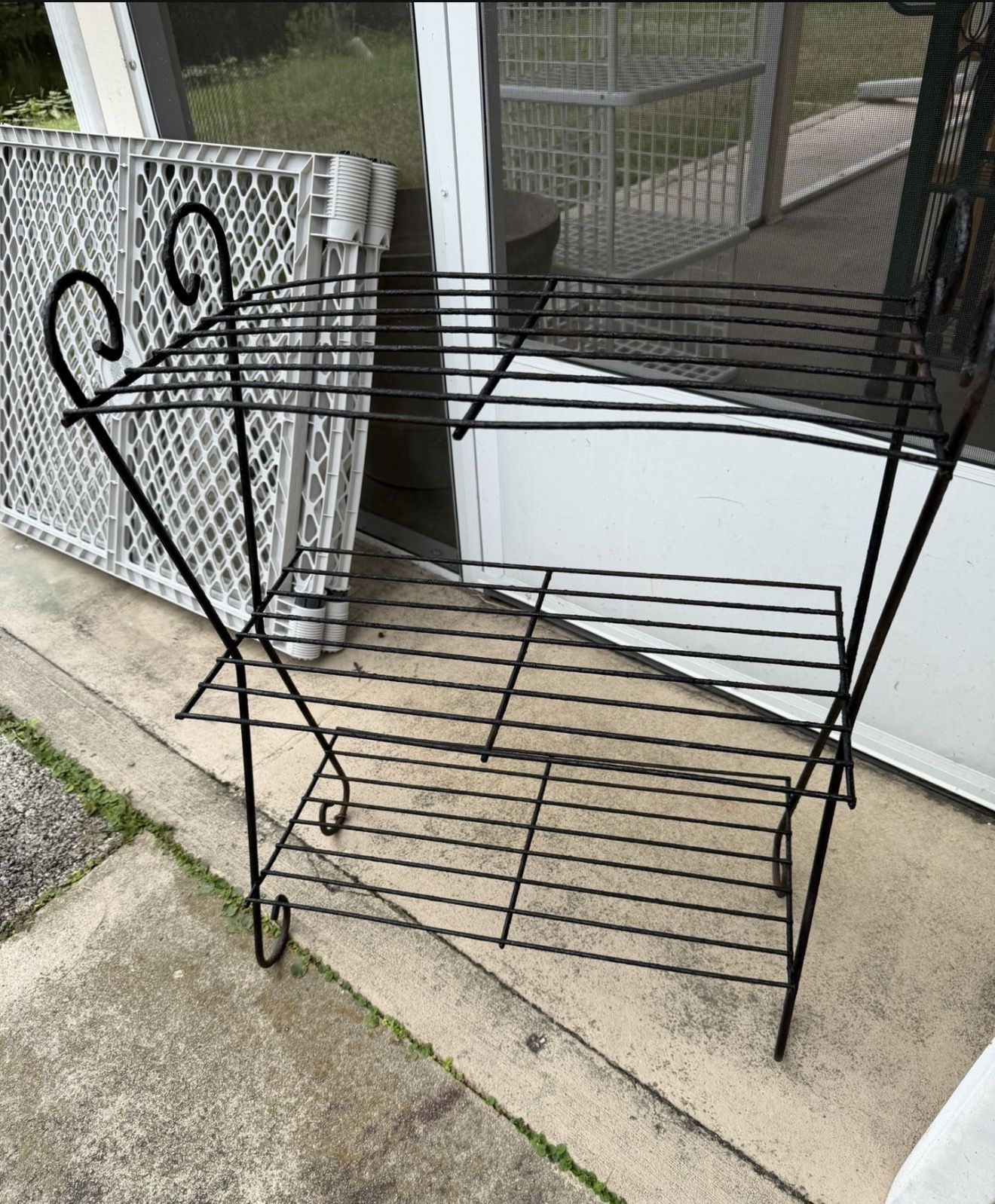 Vintage Metal Plant Stand Selling As Is