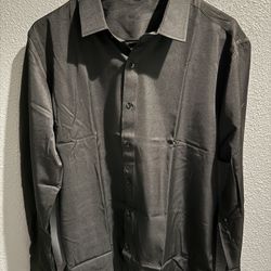 Black Men’s Dress Shirt Button Up