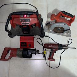Milwaukee Powertools With Battery And Chargers