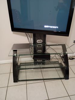 Black Clear Television Stand
