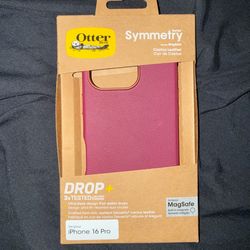 Otterbox iPhone 16 Pro Case- Maroon Cactus Leather