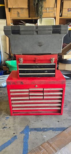 tools with 3 tool boxes for sale