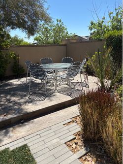 7 Piece Like NEW WayFair PATIO Dinning SET Table 6-Chairs *MAKEanOFFER*