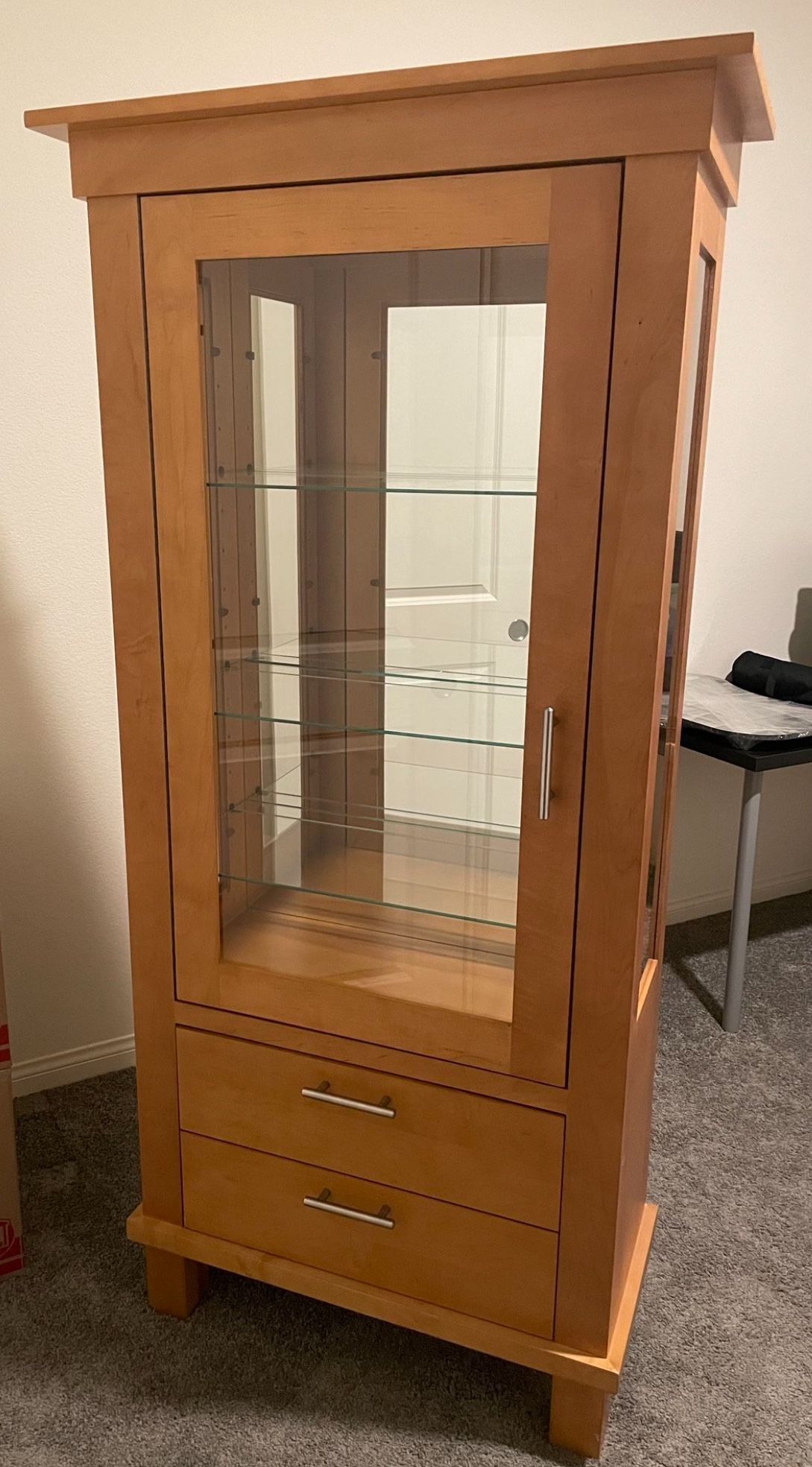 Wooden Curio Display Case