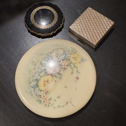 Set Of 3 Vintage Compact Mirrors