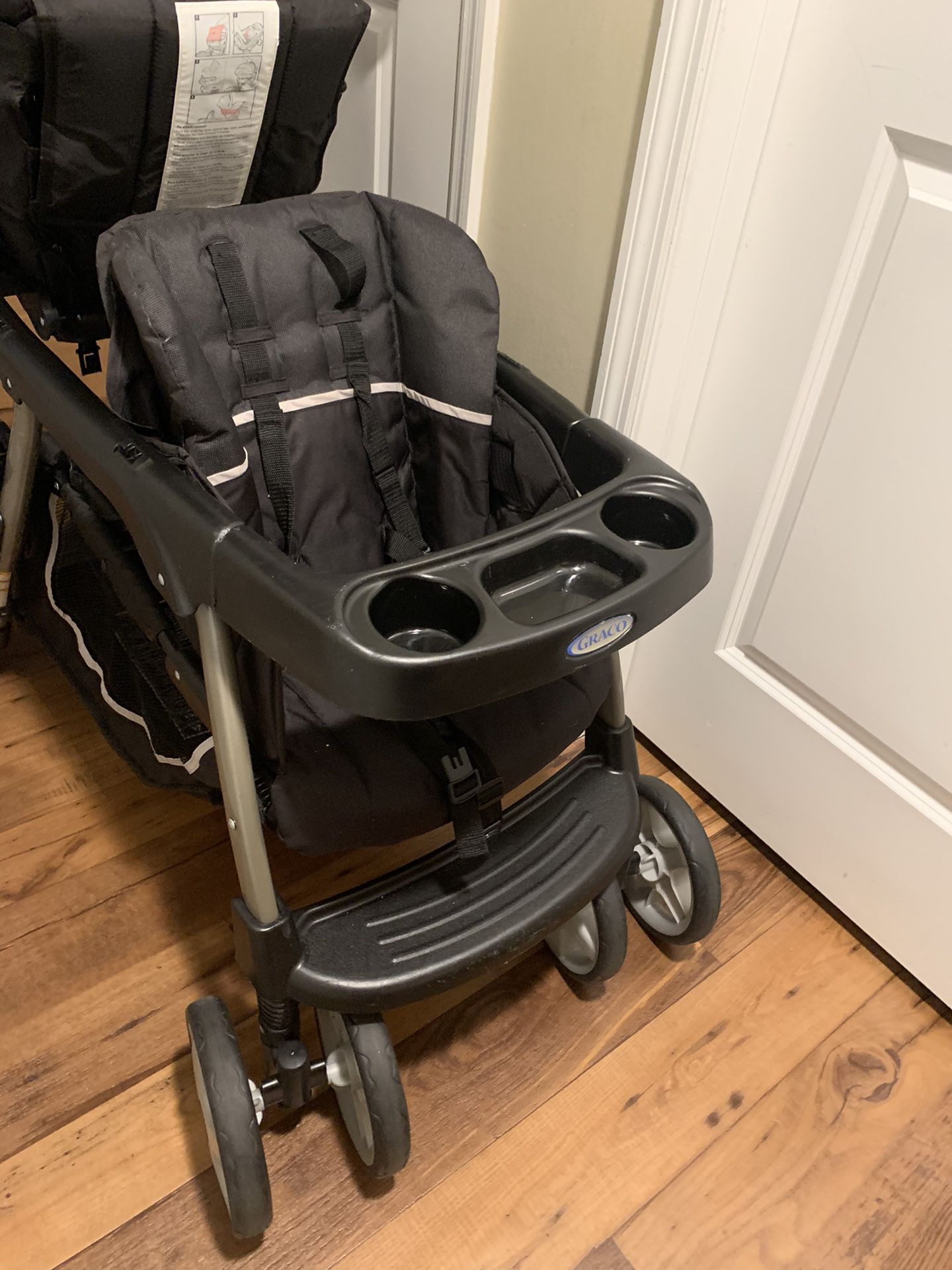 Graco Double Stroller With Infant Car Seat 