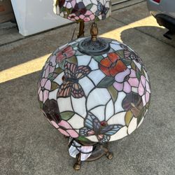 Tiffany Style Lamps, Butterfly, Multicolored, Table Top Lamp