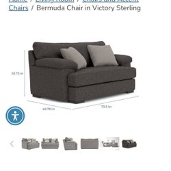 Mor Furniture Bermuda Oversized Chair Loveseat