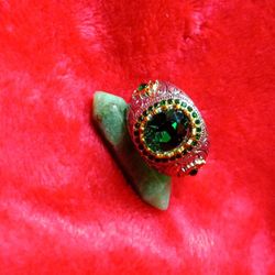 Bold Green Stainless Steel Ring