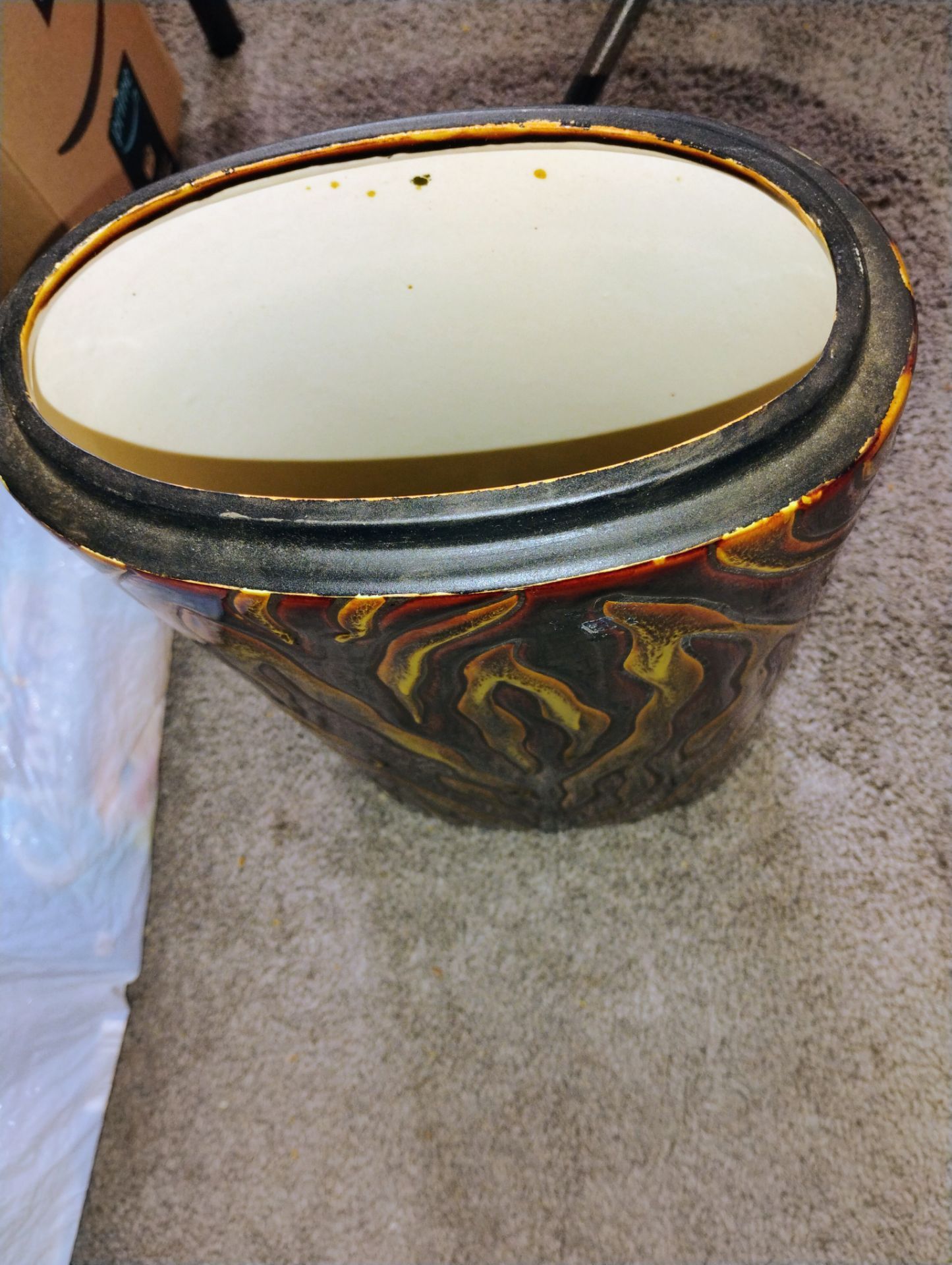 14" H. Ceramic vase pickup only cash