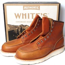 NEW White's Boots Born Free X Perry Select R4000-M Tobacco Leather 10 D Moc Toe