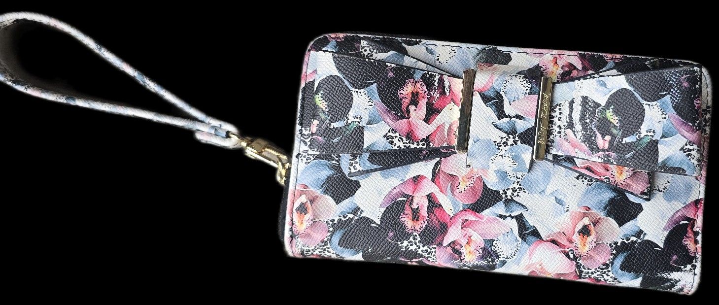 Floral Bow Wallet Clutch