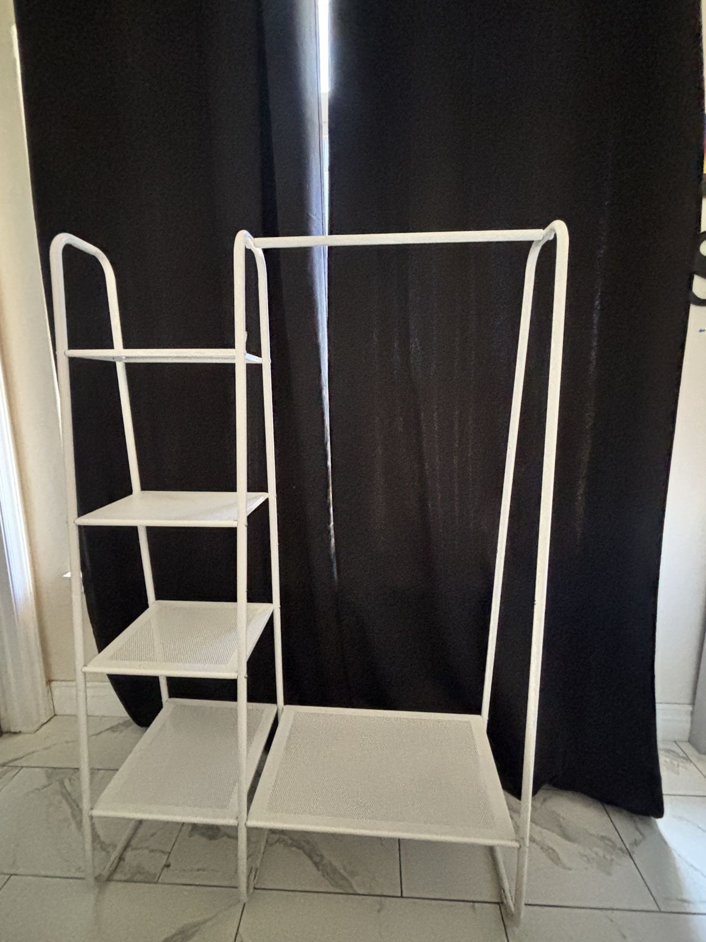 Clothing Rack With Storage Shelves