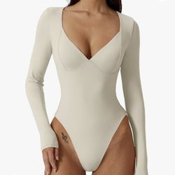 Quisen Cream Bodysuit Size L