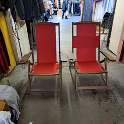 A Set Of 2 Well Taken Care Of Table Chairs