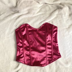 Hot Pink Velvet Corset